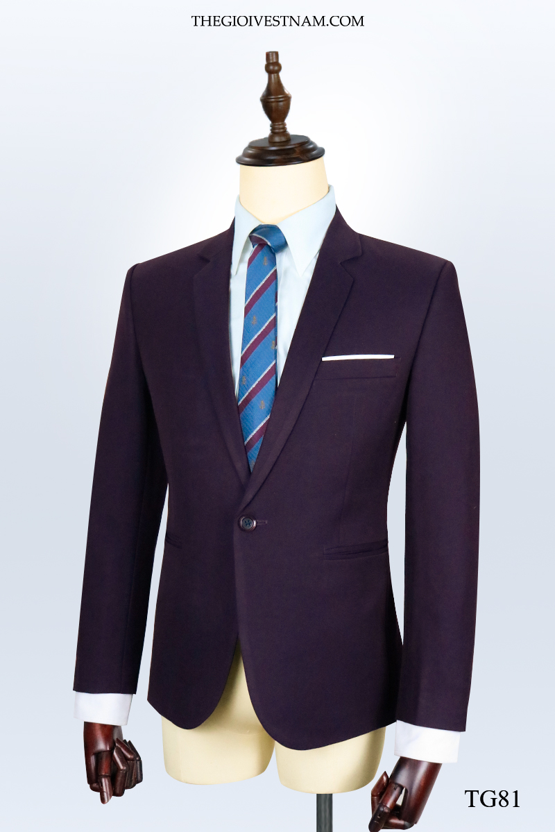 Bộ suit màu Tím Than một nút TGS81 #1